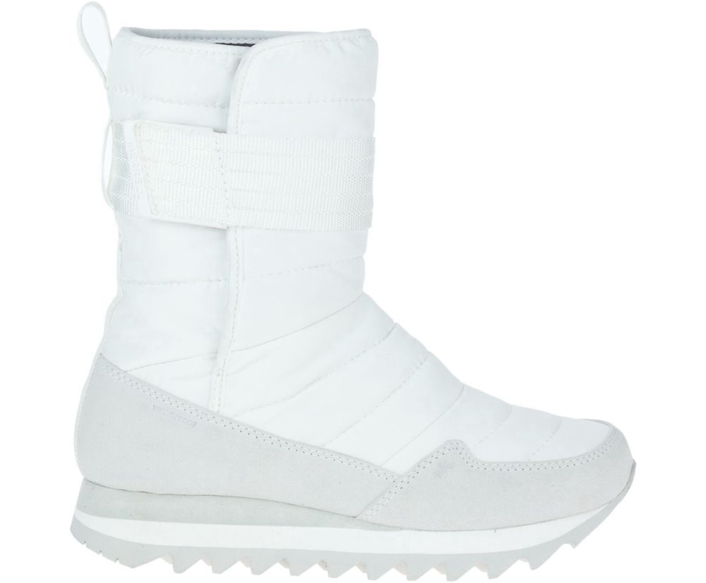 Botas Mujer - Merrell Alpine Tall Strap Polar Waterproof - Blancas - WOAH-08495